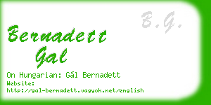 bernadett gal business card