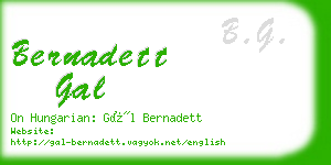 bernadett gal business card